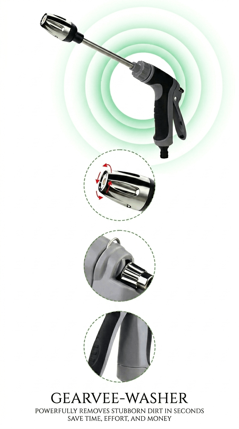 showing gearvee pressure washer